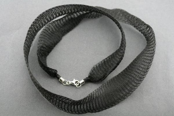 titanium mesh necklace - 50cm - black - Makers & Providers