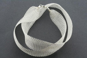 titanium mesh necklace - white - Makers & Providers