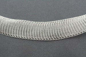 titanium mesh necklace - white - Makers & Providers