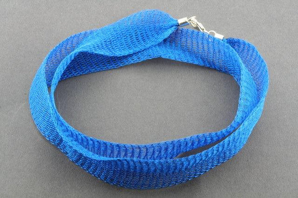 titanium mesh necklace - blue - Makers & Providers