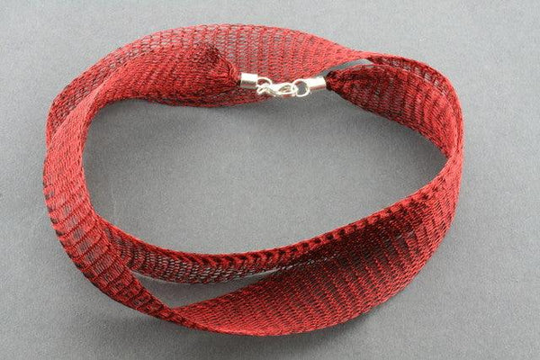 titanium mesh necklace - red - Makers & Providers