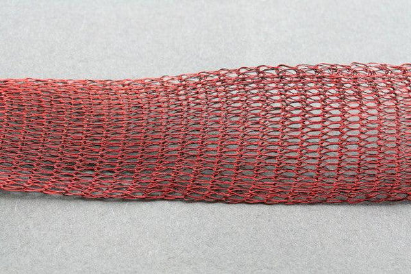 titanium mesh necklace - red - Makers & Providers