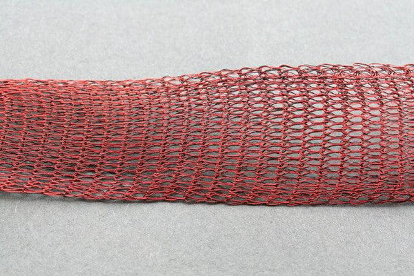 titanium mesh necklace - red - Makers & Providers