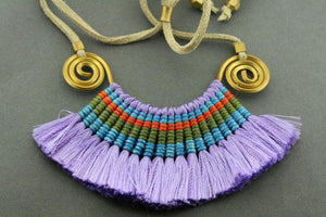 silk tassle necklace - purple - Makers & Providers
