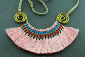 silk tassle necklace - pink - Makers & Providers