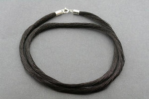 japanese silk strand necklace - black - Makers & Providers