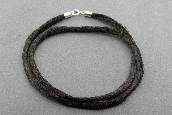 japanese silk strand necklace - black