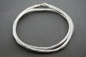 japanese silk strand necklace - grey - Makers & Providers