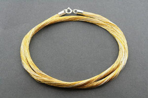 japanese silk strand necklace - gold/silver - Makers & Providers
