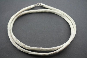 japanese silk strand necklace - silver - Makers & Providers