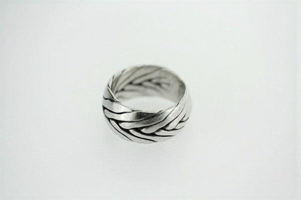 curved plaited band - pure silver - Makers & Providers