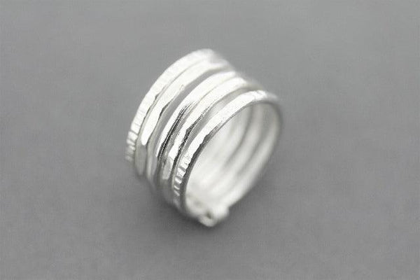 5 in one silver stacker ring - Makers & Providers