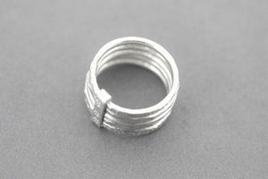 5 in one silver stacker ring - Makers & Providers