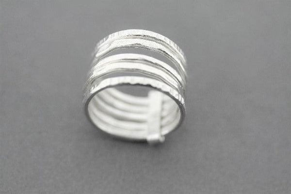5 in one silver stacker ring - Makers & Providers