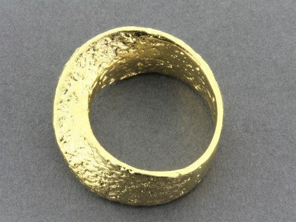 Twisted & textured band - 22 Kt gold over silver - Makers & Providers