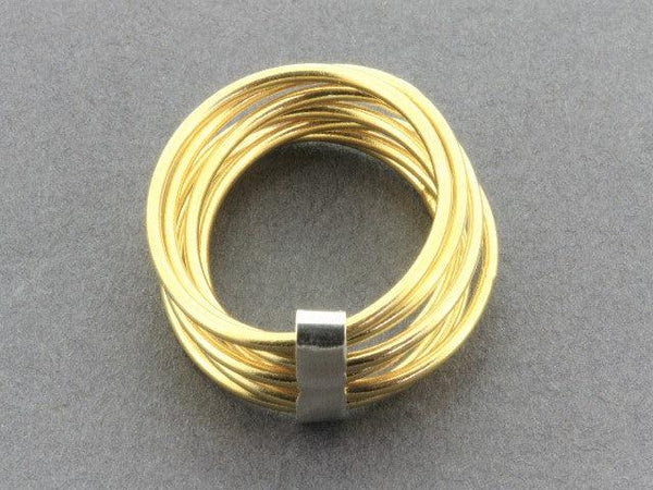 Week ring - 22 Kt gold plated