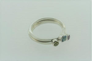 3 set stone ring - sterling silver - Makers & Providers