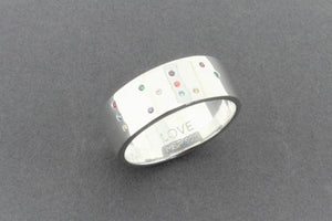 Love braille multi coloured ring - Makers & Providers