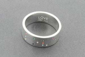 Love braille multi coloured ring - Makers & Providers