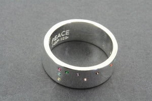 Peace braille multi coloured ring - Makers & Providers