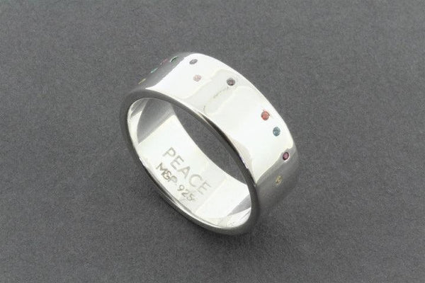 Peace braille multi coloured ring - Makers & Providers