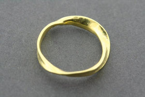 twist ring - sterling silver with a gold finish - Makers & Providers