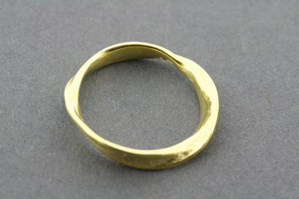 twist ring - sterling silver with a gold finish