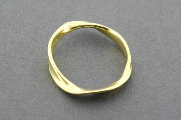 twist ring - sterling silver with a gold finish - Makers & Providers