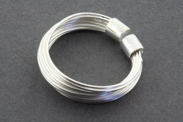 Multi-strand ring - adjustable - sterling silver