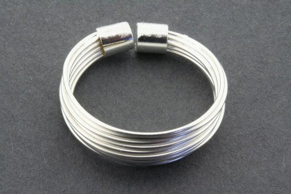 Multi-strand ring - adjustable - sterling silver - Makers & Providers