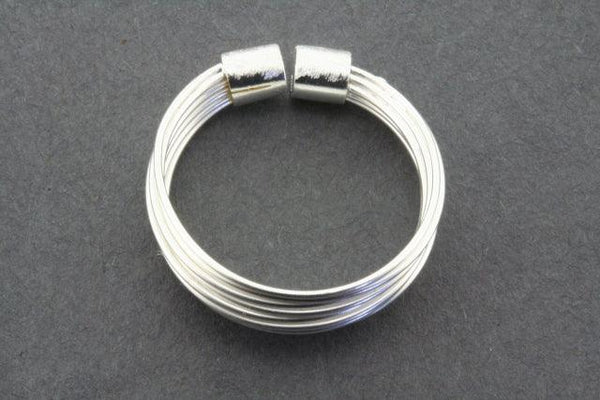Multi-strand ring - adjustable - sterling silver