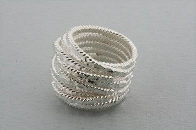 creased foil rope ring