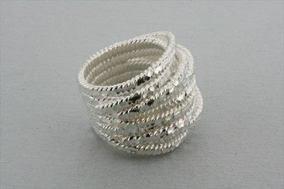 creased foil rope ring