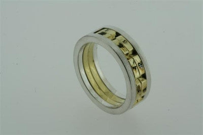 combination ring - brass & silver - Makers & Providers