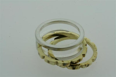 combination ring - brass & silver - Makers & Providers