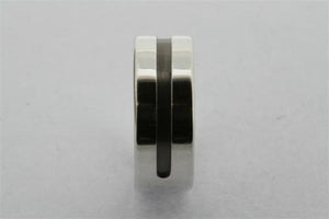 Line titanium/silver - black - sterling silver and titanium - Makers & Providers