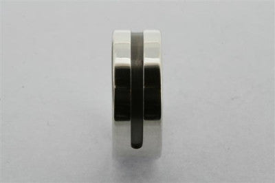 Line titanium/silver - black - sterling silver and titanium - Makers & Providers
