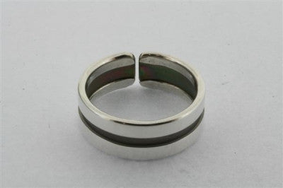 Line titanium/silver - black - sterling silver and titanium - Makers & Providers