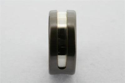 Line titanium/silver ring - silver - sterling silver and titanium - Makers & Providers