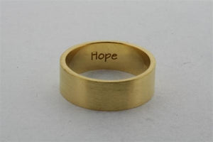 braille ring - hope - gold plated - Makers & Providers