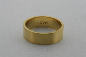 braille ring - love - gold plated - Makers & Providers