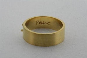 braille ring - peace - gold plated - Makers & Providers