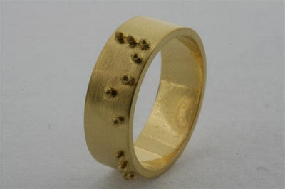braille ring - peace - gold plated - Makers & Providers