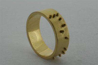 braille ring - peace - gold plated - Makers & Providers