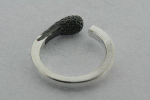 burnt match ring - sterling silver - Makers & Providers