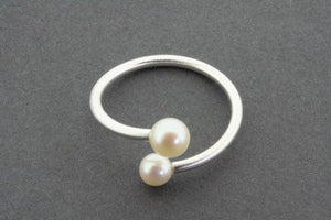 Delicate Sterling Silver and Freshwater Pearl Ring - Makers & Providers