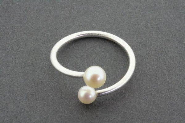 Delicate Sterling Silver and Freshwater Pearl Ring - Makers & Providers