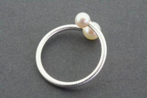 Delicate Sterling Silver and Freshwater Pearl Ring - Makers & Providers