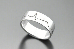 Healthy heartbeat ring - sterling silver - Makers & Providers