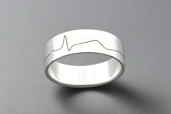 Healthy heartbeat ring - sterling silver - Makers & Providers